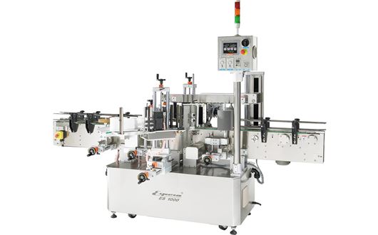 Espera ES1620 applies labels on two sides on square, round or oval products in one continuous flow.