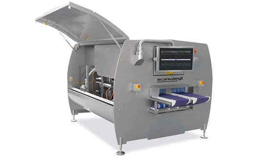 The ScanCut 1DAP portion cutter with dual lanes, a cutting rate of up to 25 cuts per second