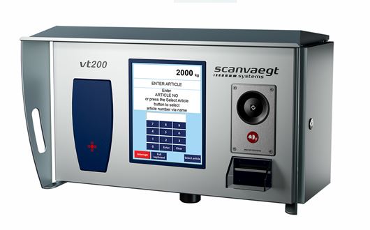 Scanvaegt VT200 Operator terminal is a powerful and reliable computer for data management related to jobs involving weighing, registration and dispatch for dosage, access control and automatic identification.