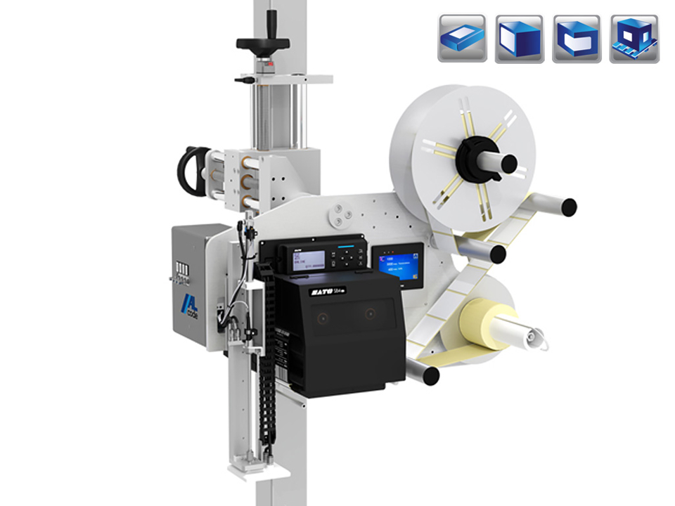 Automatisk etikettering, ALTECH ALcode med tamp-blow etiket-applikator