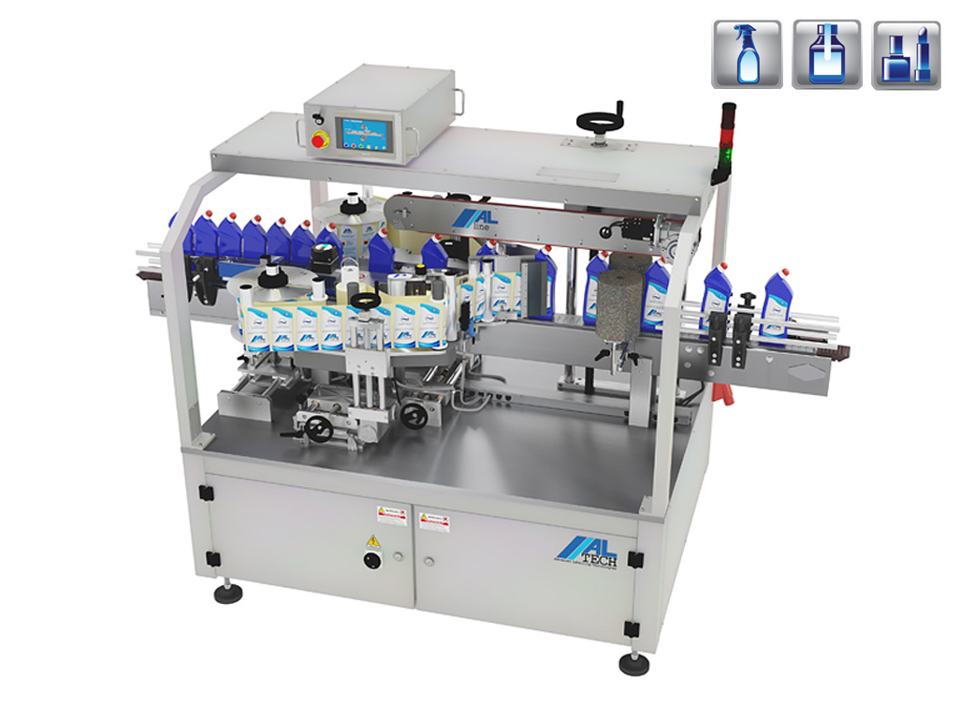 Automatisk etikettering, Altech ALline E: Front & back labelling
