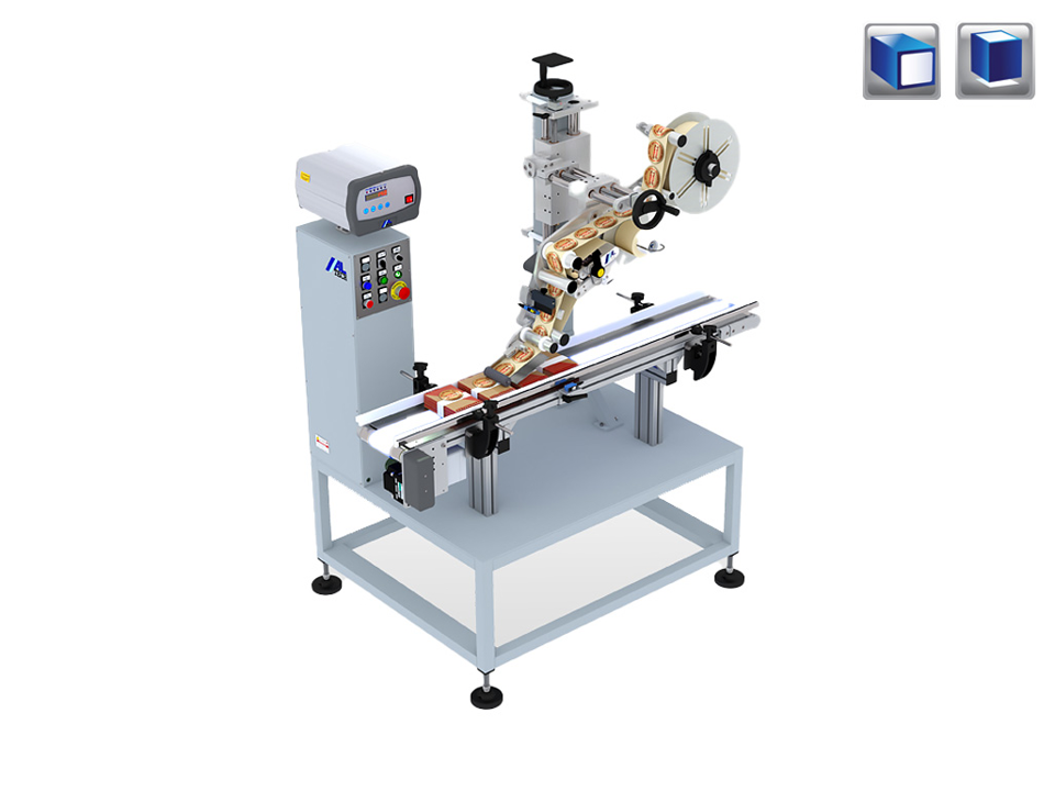 Automatisk etikettering, ALTECH ALbelt med ALstep S: Etikettering på top- og side