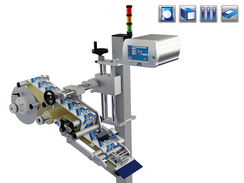 Automatisk etikettering, ALTECH ALritma S, M, L: Etikettering på top eller side