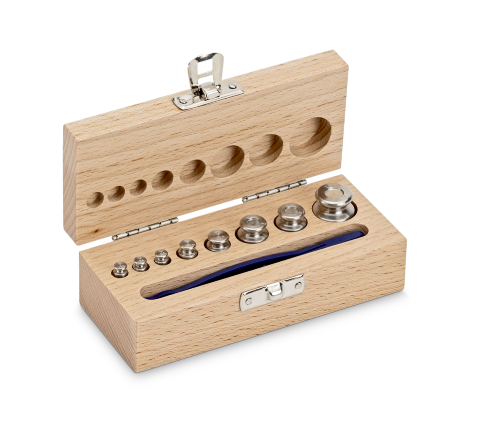 Klasse OIML M1, Kern M1 kalibreringsset, 344 (rostfritt stål)