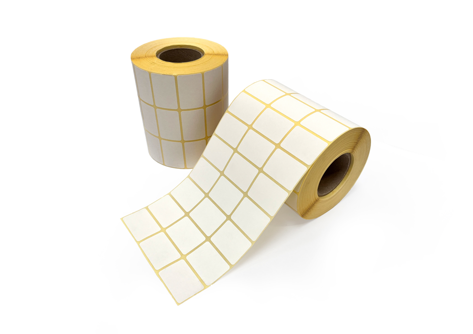 Thermo etiketter, Utrykt thermo, 33 x 22 mm, 3 x 1.500 stk.