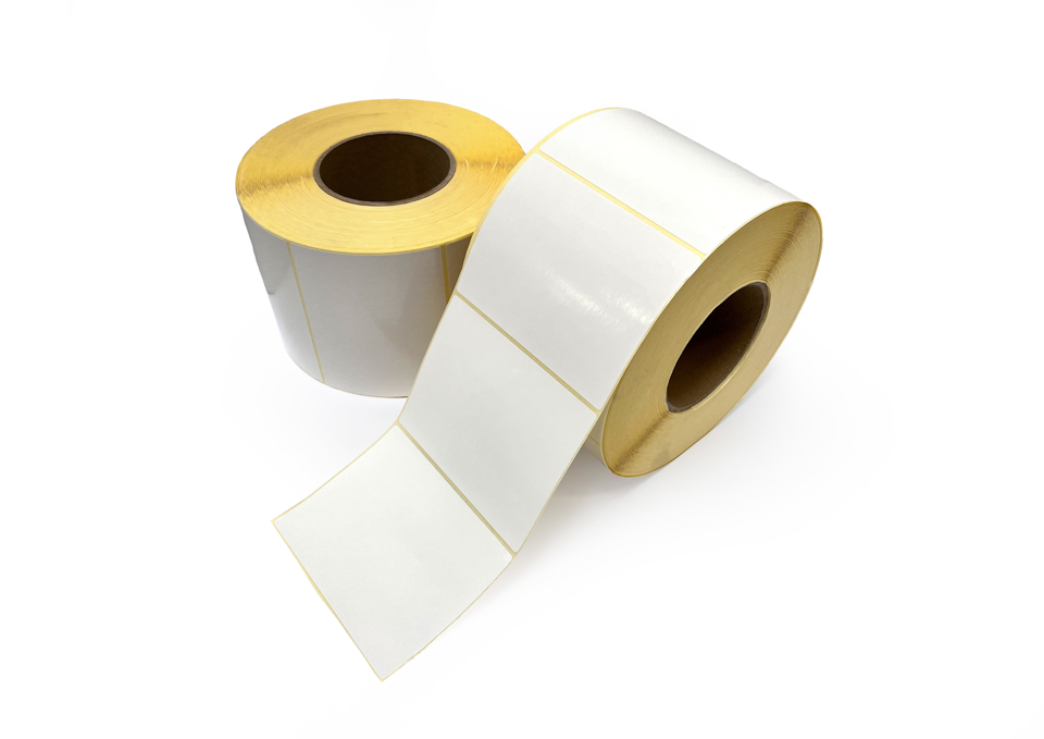 Thermo etiketter, Utrykt thermo etiket, 102 x 85 mm, 2.400 stk.