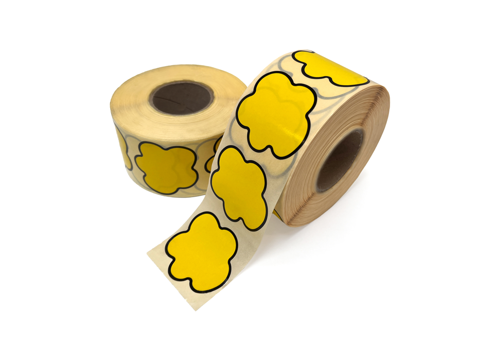 Special form etiketter, Gul Sky, 47 x 45 mm, 1.000 stk.