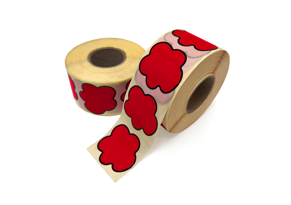 Special form etiketter, Rød sky, 47 x 45 mm, 1.000 stk.