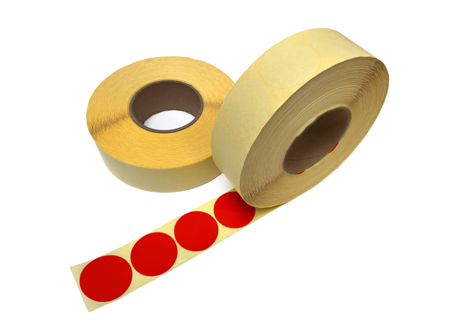 Runde etiketter, Rund Rød, 45 mm, 3.000 stk.