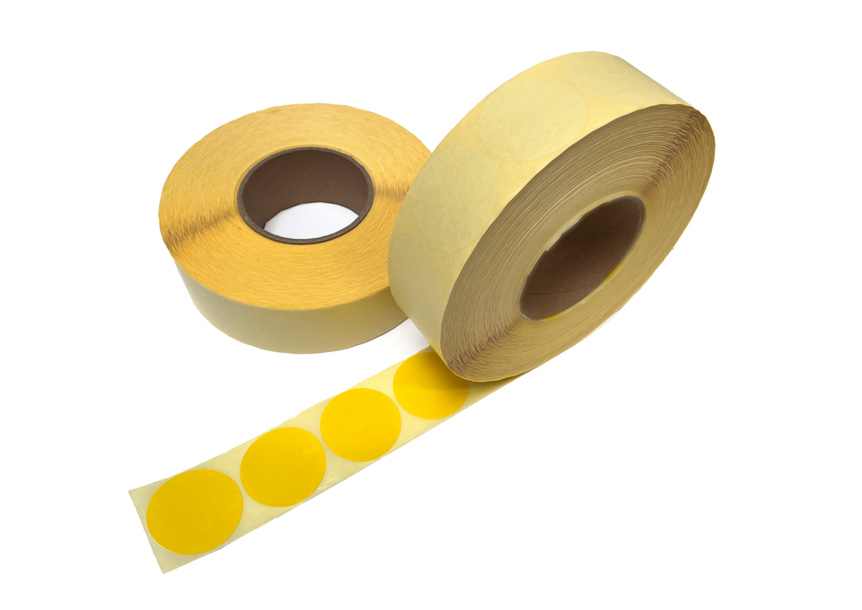 Runde etiketter, Rund Gul, 45 mm, 3.000 stk.