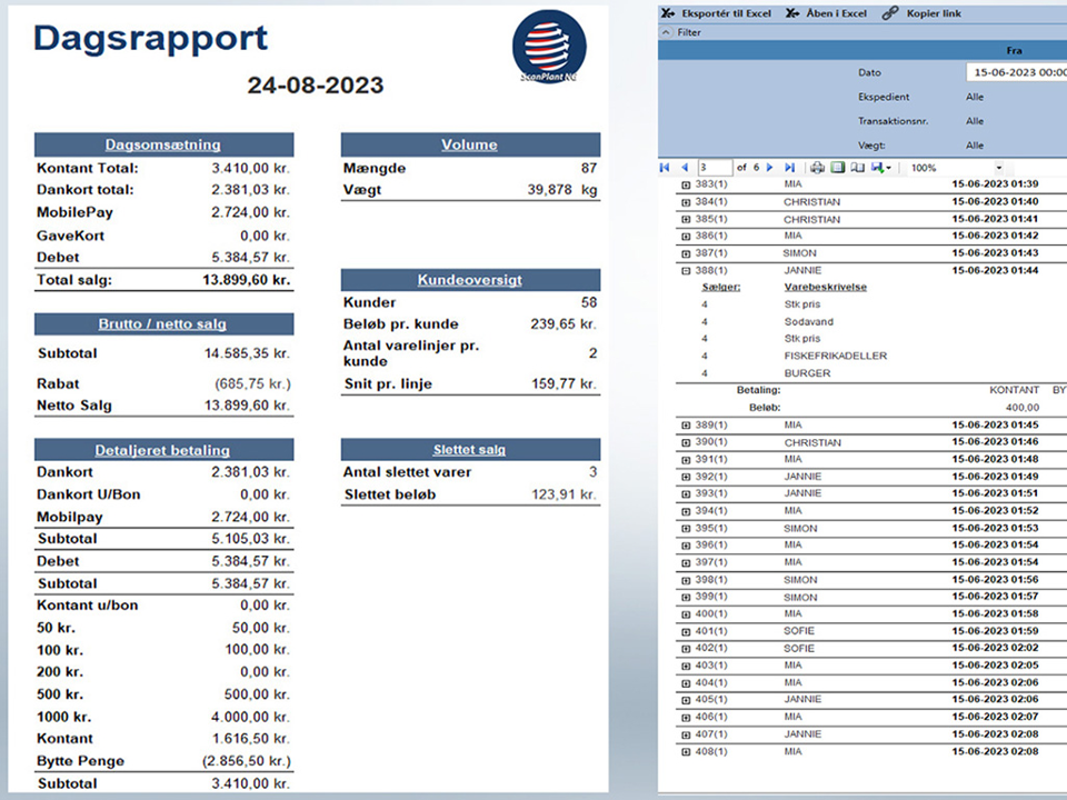 Softwaresystemer, ScanPlant-NG Reports