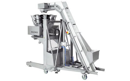 Bilwinco Mobile Multihead Weigher can be delivered with a mobile support frame