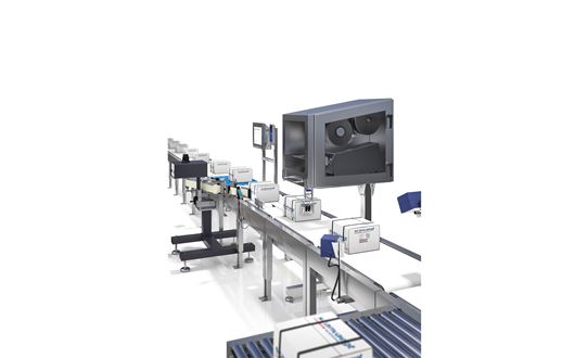 Scanvaegt Automatic Box Weigh-Labelling has a stop function, which ensures, that only one box at a time is on the weighing unit.