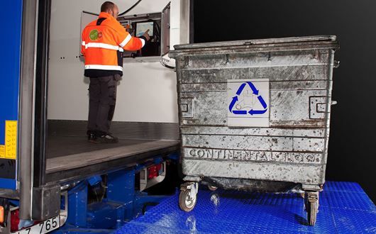 Vejesystem til bagsmæklift er konstrueret til nem og præcis vejning og anvendes ved afhentning af f.eks. farligt affald og gasbeholdere.