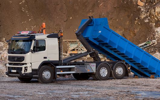 Chassisvekt for Krokbiler er konstruert til nøyaktig veiing og brukes f.eks. ved tømming og lastning av avfallsbeholdere eller lasteplan på maskiner.